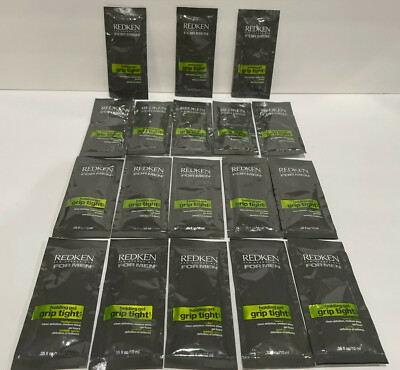 Redken For Men Holding Gel Grip Tight Medium Control .35 oz  ~ 18 Sample Packs