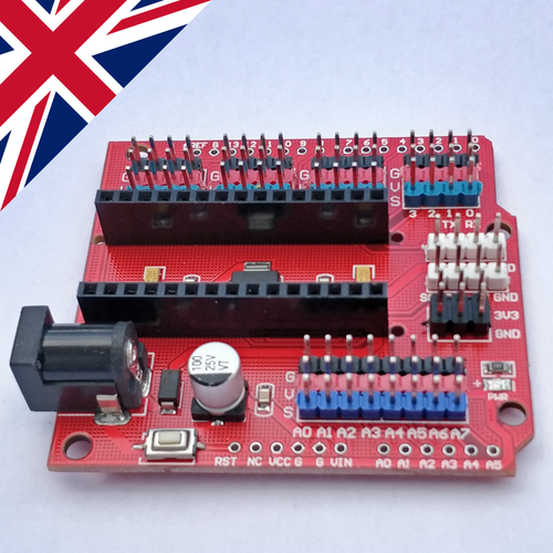 🇬🇧 Arduino Nano to Uno format breakout expansion adapter board, shield