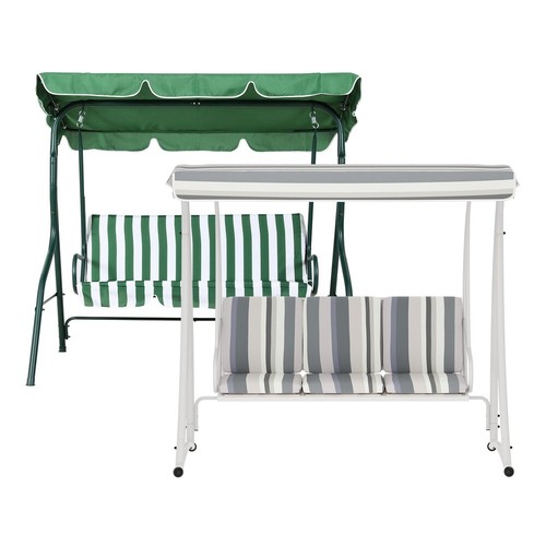 Gardeon Outdoor Swing Chair Garden Bench Furniture Canopy 3 Seater - Picture 4 of 23