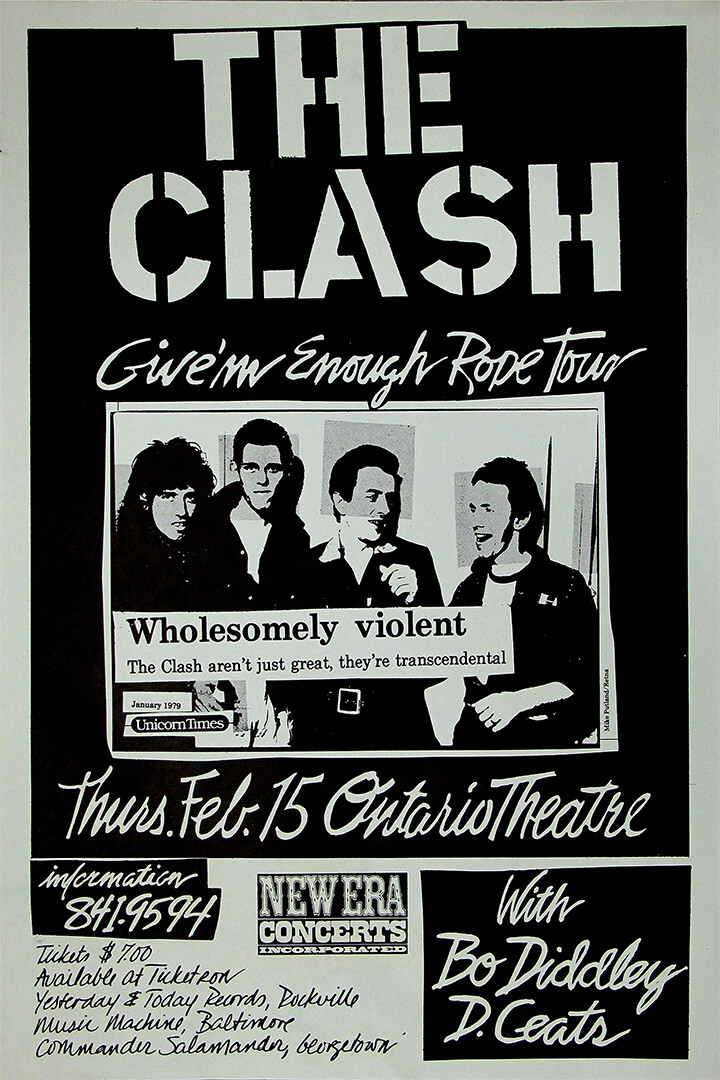 The Clash Original Concert Vintage Singers Wall Art Home Decor