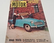 Aug 1960 MODERN MOTOR Mag SKODA Simca Benz 190 CHEVROLET BELAIR