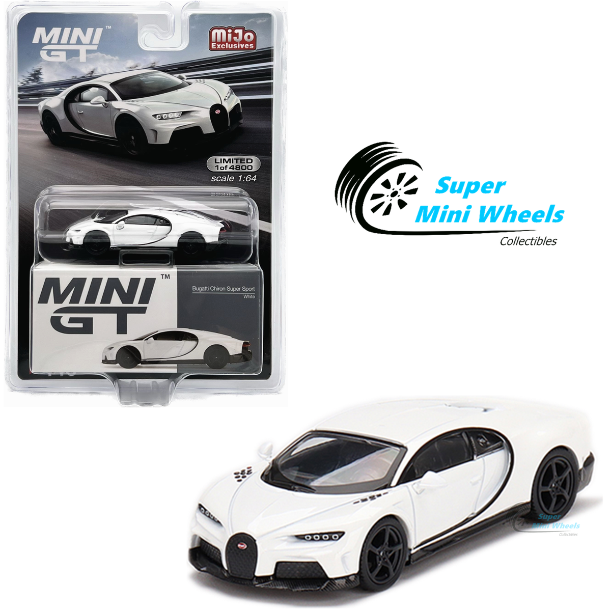 Mini GT 1:64 Bugatti Chiron Super Sport White #440 | eBay