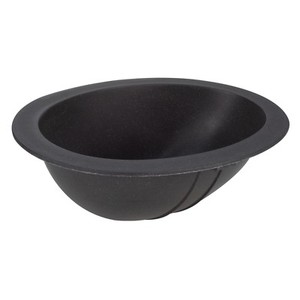 RV Sink 16" X 14" Oval Bathroom Sink Granite Black Hydrophobic Coating ...
