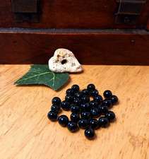 30 Edelsteinperlen schwarzer Onyx rund Ø 6mm Naturstein DIY Schmuck (3)