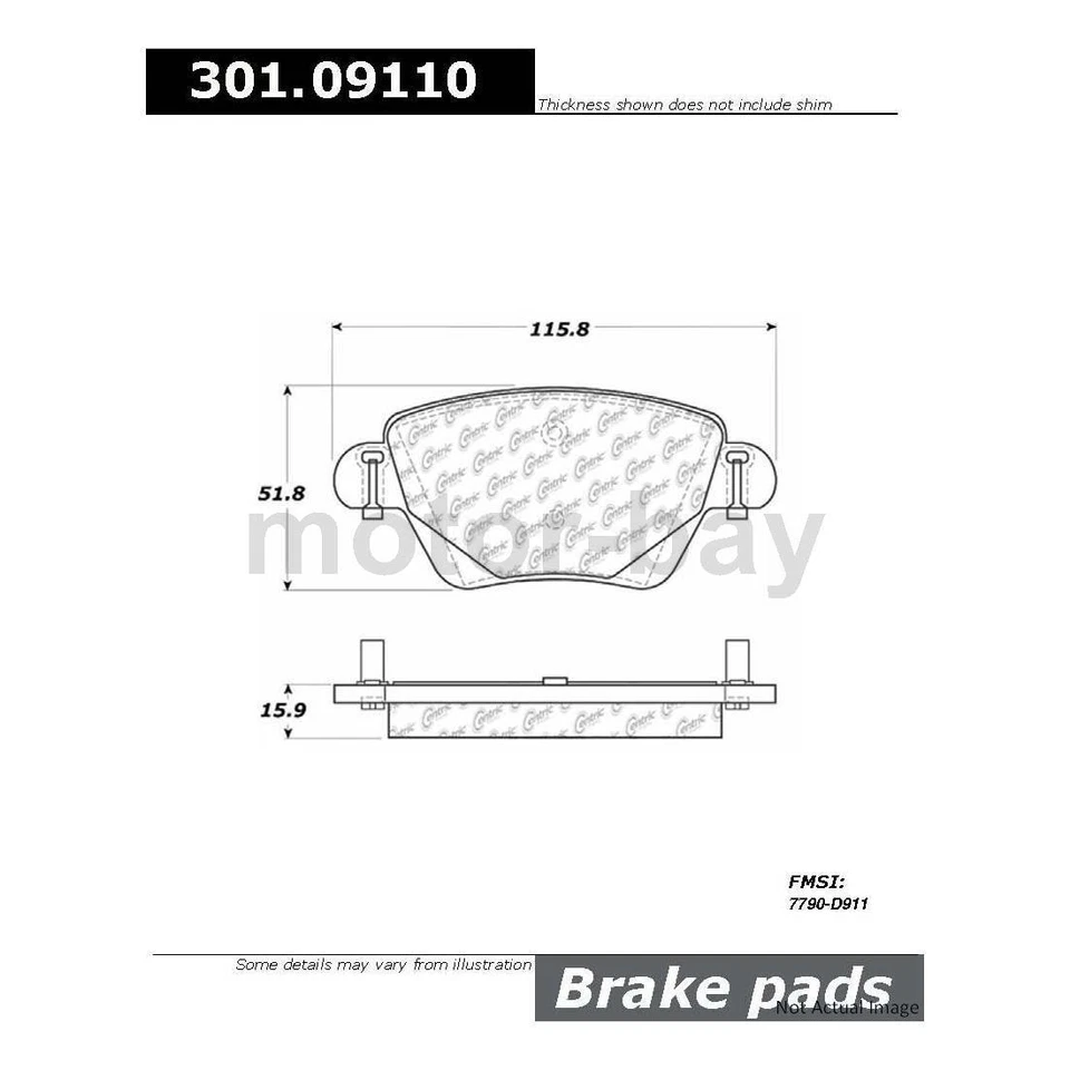 Pastillas de freno delanteras y traseras de cerámica para Jaguar X-Type 2004 2003 2002 2001 Foto 4 de 4