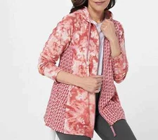 LOGO Lounge by Lori Goldstein Mixed French Terry Zip- more choices a397460 