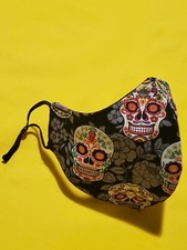 Sugar Skull Adjustable Face Mask