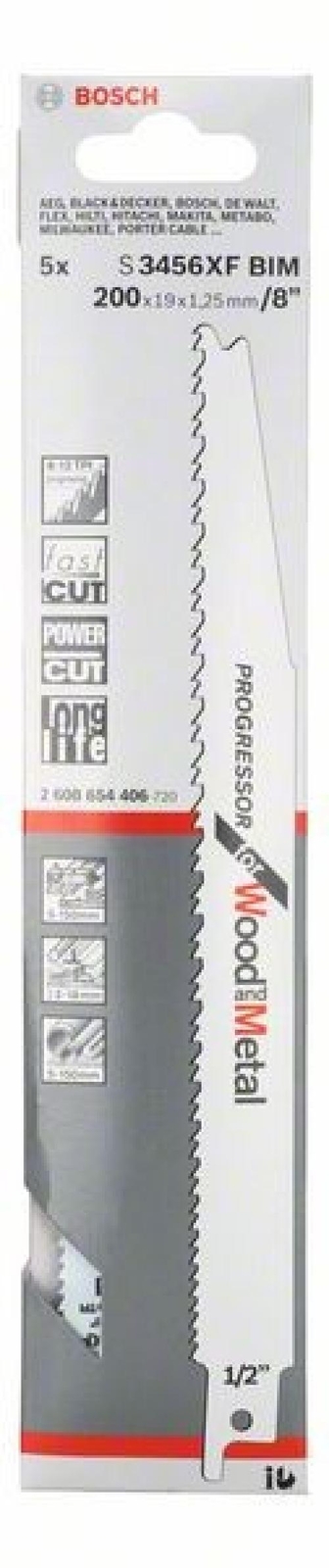 Set 5 lame per sega a gattuccio S 3456 XF Progressor for Wood and Metal