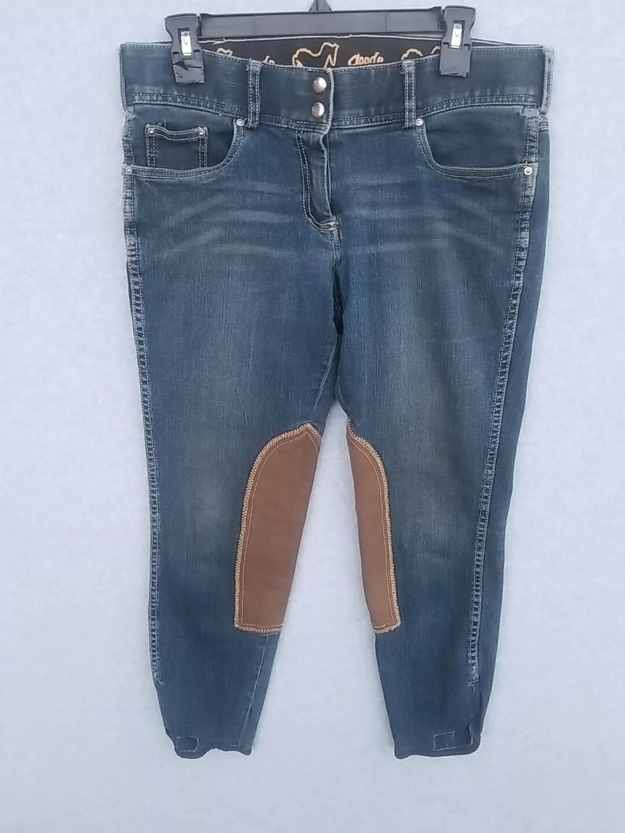 Culotte D'équitation Jeans Goode Rider - Taille 32 Bleu - Pleine Assise - Occasion