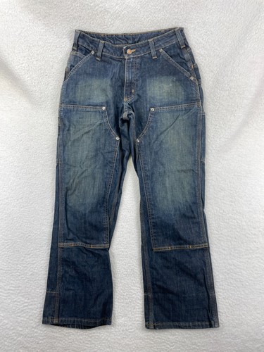 Carhartt Damen Latzhose Fit Work Carpenter Jeans Indigo Blau Größe 6x28