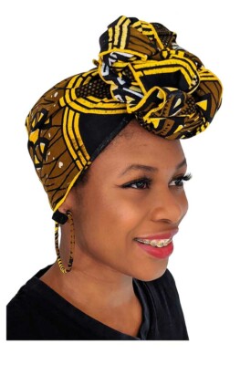African Print Ankara Head wrap, Tie, scarf, Multicolor, 100  display picture 1