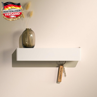 SchlüSselbrett Wandmontage Schwarz Mit Ablage Metall Minimalistisch FüR Flur