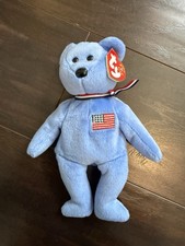 TY Beanie Baby America the Bear Plush Rare Memory of 9/11/2001