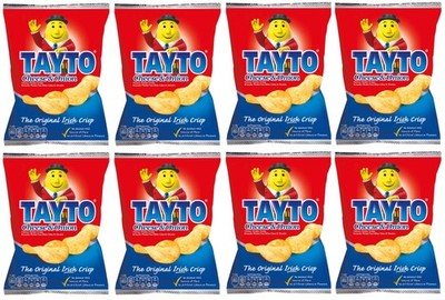 Tayto Cheese and Onion Flavour Crisps from Ireland (8 x 35g Packs / total: 280g)