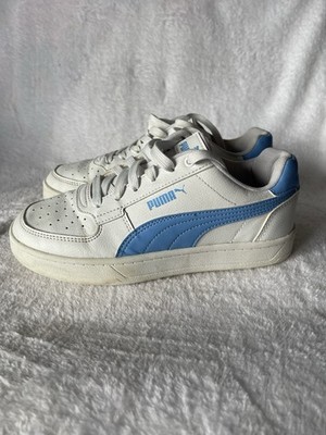 Puma Caven 2.0 Weiß/Blau Sneaker Größe UK4 Jugend Unisex Sehr Gut