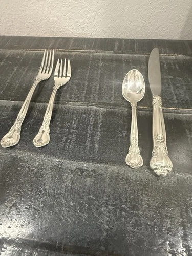 Gorham Chantilly Sterling Silver Flatware 4 Piece Placesetting