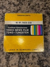 Eastman Kodak Ektachrome Video News Film 7240 Tungsten 100 FT 16mm Film VNF 455
