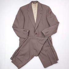 VTG Johnny Carson Suit Mens 44 Long Blazer Pants Two Piece Set Made USA Classic