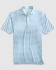 johnnie-O Top Shelf Performance Polo - Declan Stripe Riviera Size XL