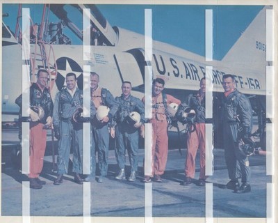 NASA Photo of Original 7 Mercury Astronauts, 1961, Langley Research Center