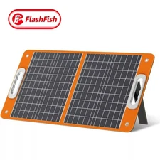 Flashfish 60W Portable Solar Panel Foldable Solar Modules for Outdoor Camping