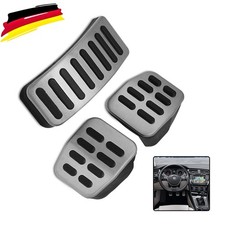 Neu 3Stück Manuell Pedalkappen Pedal Pads Caps Für 2002-05 VW Polo Mk4 9N Silber