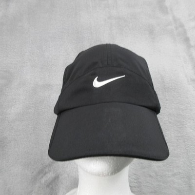 Nike Featherlight Hat Cap Strap Back One Size Black Dri-Fit 7 Panel Tailwind
