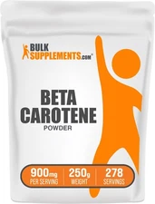 BulkSupplements Beta Carotene 1% - 250g Powder - 900mg Servings