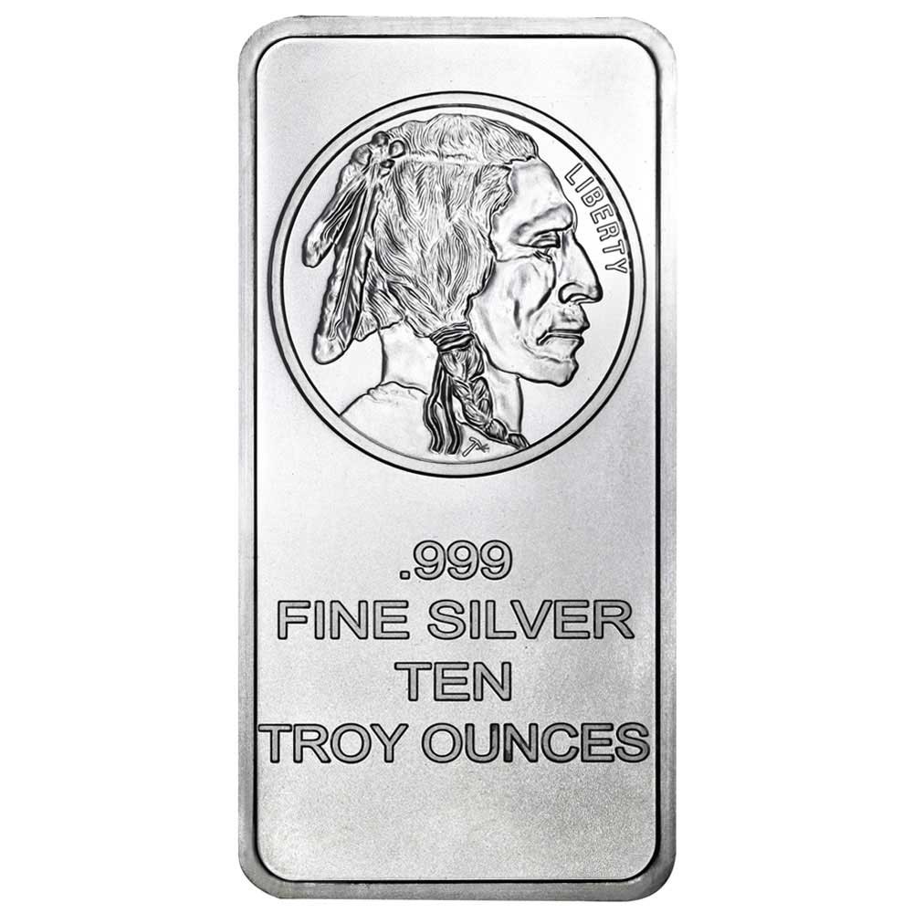 10トロイオンス ファインシルバー 銀バー 10 Troy oz Buffalo .999 Fine Silver Bar Sealed | eBay