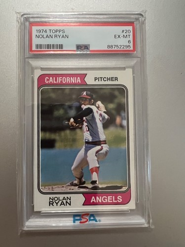 1974 topps Nolan Ryan HOF #20 PSA 6