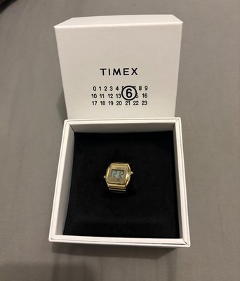 TIMEX X MM6 T80 20mm GOLD-TONE RING WATCH - M/L - Brand New in Box 