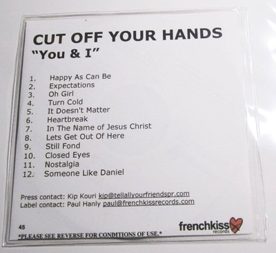 Cut Off Your Hands YOU & I Promo Advance CD Album Rare NICE Barely Used
