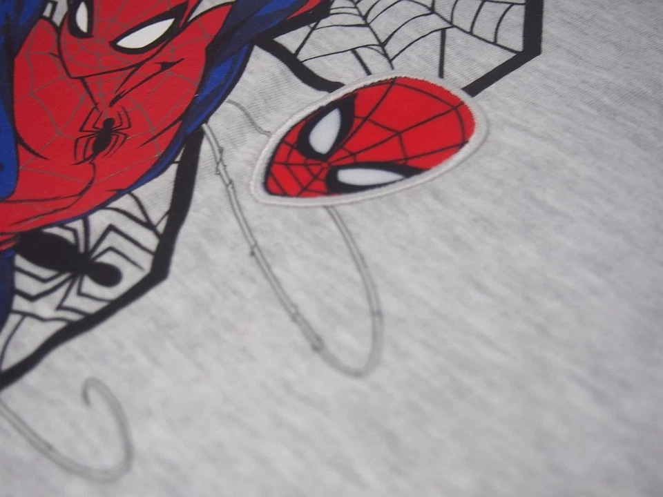 Spider-Man Camiseta Niños Gris Rojo Marvel Camisa de Manga Corta Súper Héroes - Imagen 3 de 3