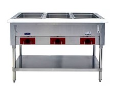 Electric Food Steamer 3 Bin Stainless Steel with Lids  Atosa CSTEA-3C UNUSED