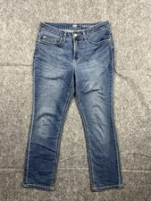 Riders By Lee Women's Jeans Midrise Straight Fit Medium Wash Denim Size 8P