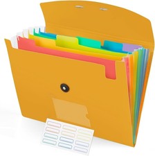 Expanding File Folder with 7 Pockets Accordion File Organizer for School Office