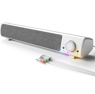 PC Lautsprecher USB betrieben Desktop Monitor Soundbar mit Regler Lautstärkeregler