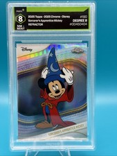 2025 TOPPS CHROME DISNEY REFRACTOR #190 SORCERER'S APPRENTICE MICKEY  DEGREE 8