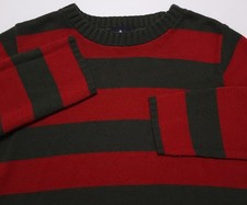 Vintage 1990-00s Morbid Threads Freddy Striped Made in USA Unisex XS Sweater