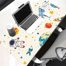40 90cm1pc Space-Themed Rubber Mouse Pad, Non-Slip, Large Office Desk Mat with A