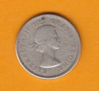 1964 Canadian Silver Quarter Coin Circulated 80% silver 0.15 ASW