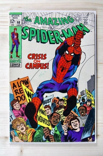 The Amazing Spider-Man #68 – Marvel (1969) 5.0 VG/FN John Romita art | Stan L...