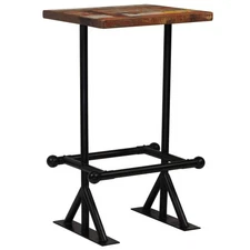 NNEVL Bar Table Solid Reclaimed Wood Multicolour 60x60x107 cm