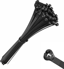 Intervisio Cable Ties with Metal Tooth Stainless Steel Locking Device, Zip Ties 