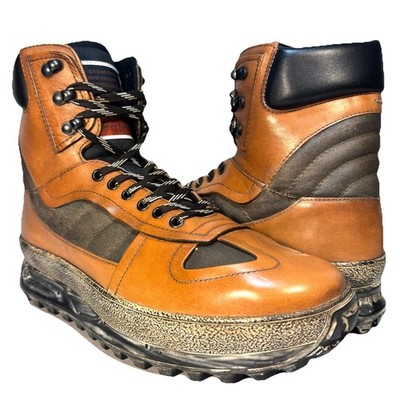 MAISON MARGIELA Mens Climber Hiker Leather Sneaker Boots Brown (MSRP $1,100)