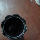 Black Gold Glass Bottle Vase Asian Pagoda Decorative Glossy Finish — photo 4