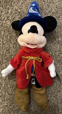 Sorcerer Mickey Mouse Plush BRAND NEW Walt Disney World Disneyland Fantasia