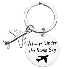 Dabihu Long Distance Relationship Keychain, Airplane Keychain for Husband Wif...