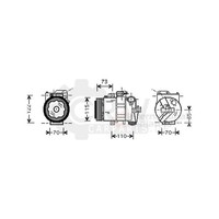 Kompressor Klimaanlage FüR Vw Polo 1.2 Tsi Fox Skoda Fabia Ii
