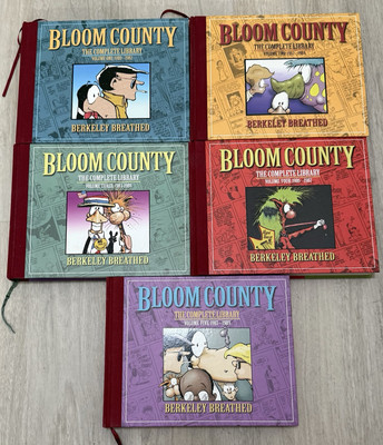 Bloom County, The Complete Library by Berkeley Breathed. Vols 1-5. First Prints